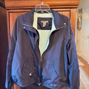 Oleg Cassini Sport Blue Utility Jacket with Stand-Up Collar